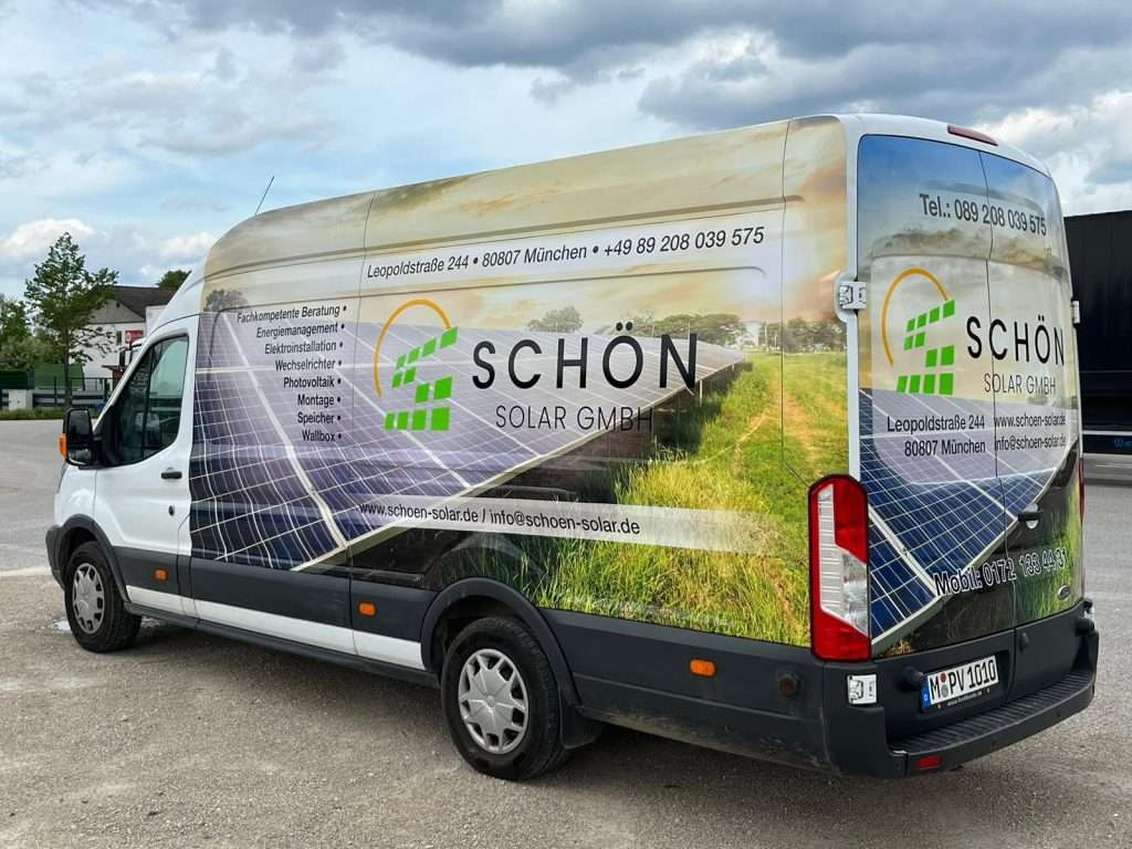 Schön Solar Sprinter bereit für die Installation der nächsten PV Anlage in der Nähe von München