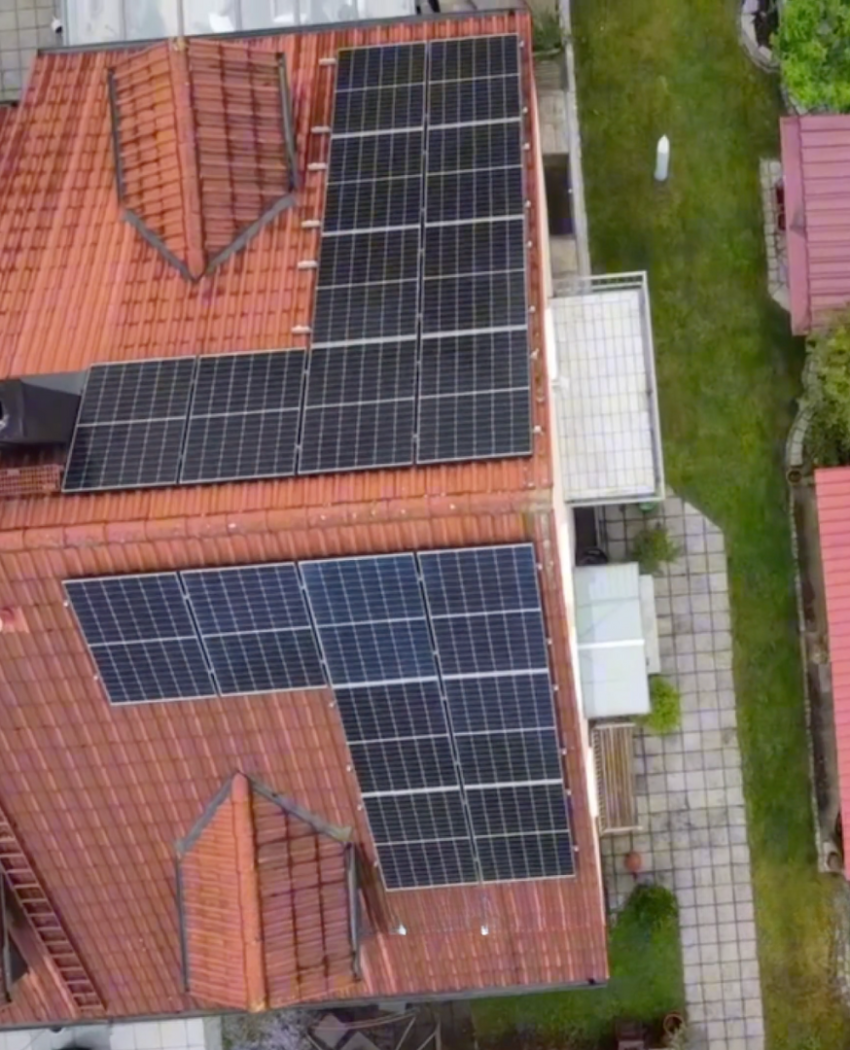 Barbara installierte Solaranlage in der Nähe von München