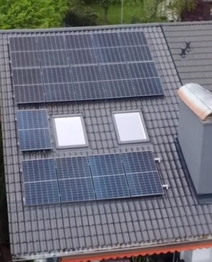 Friederike installierte Solaranlage in der Nähe von München